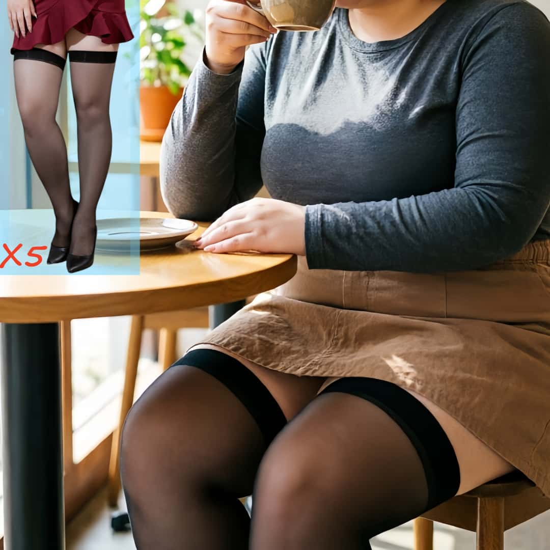 Thigh High Sock Stay Up - 5 أزواج من الجوارب الطويلة فوق