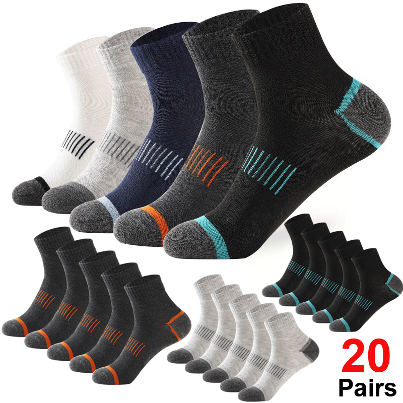 Wool Hiking Sock - 20 زوجًا من الجوارب القطنية الرجالية